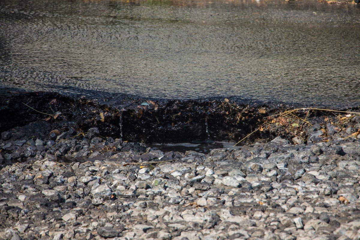 На Чичерина посреди дороги образовалась яма 3