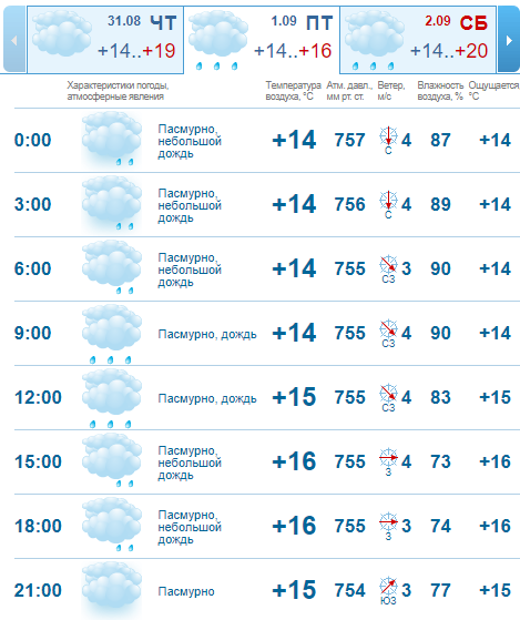 Погода на 1 сентября: в Днепре будет холодно и дождливо 2