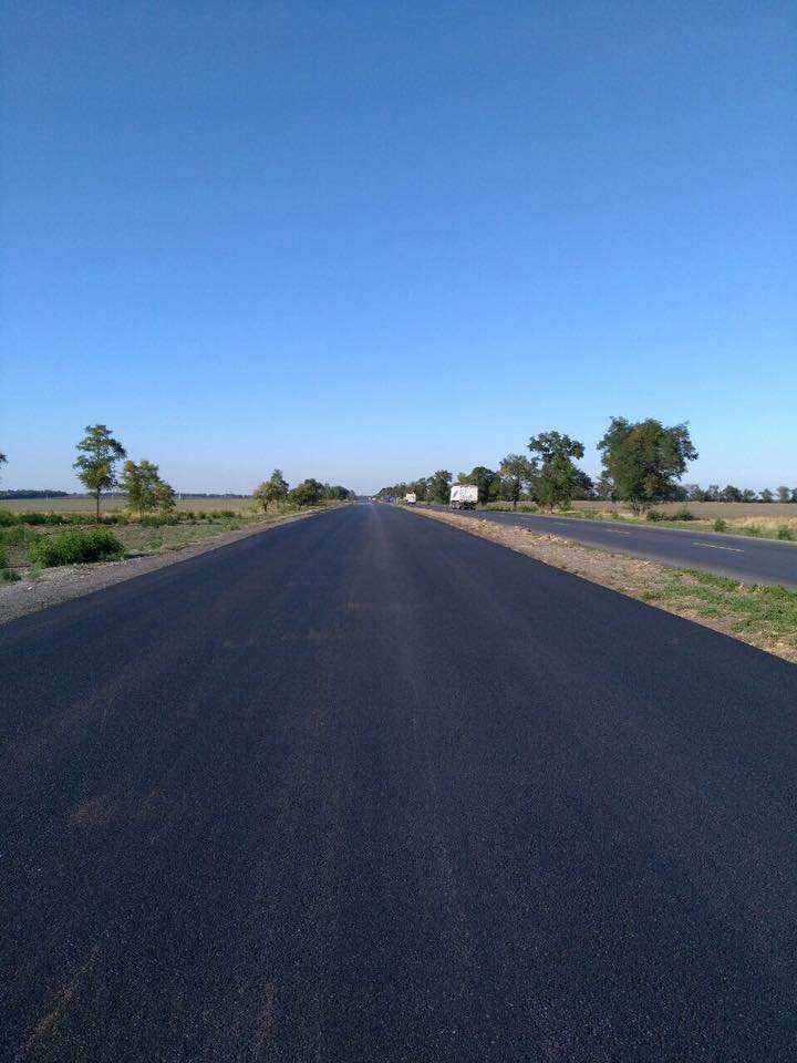 Как проходит ремонт трассы Днепр - Запорожье 5