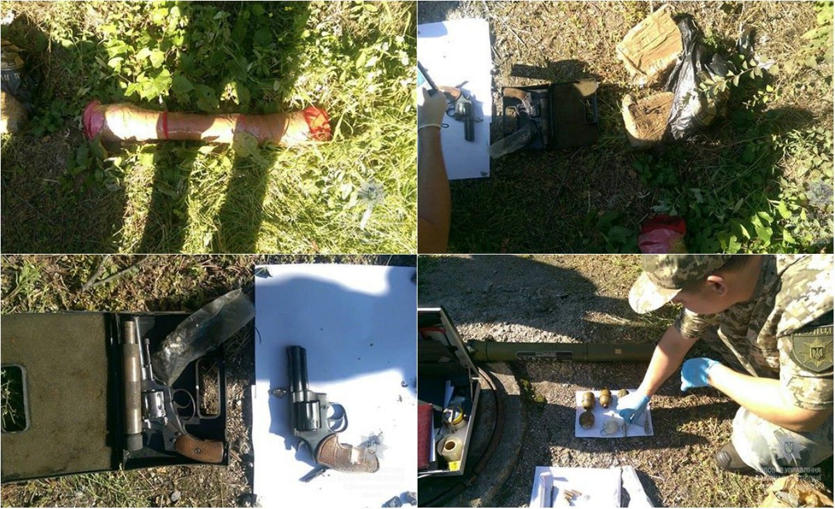 Гранатомет, револьверы и патроны: на Лазаряна в канализационном люке нашли арсенал оружия 1