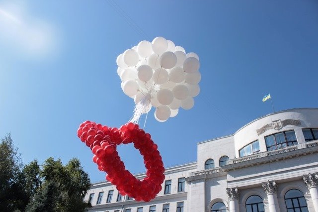 В центре Днепра прошел флешмоб ко Дню сердца 2