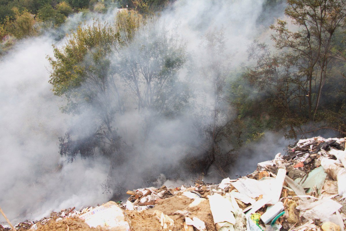 В Днепре в районе Телевизионной горела балка 1
