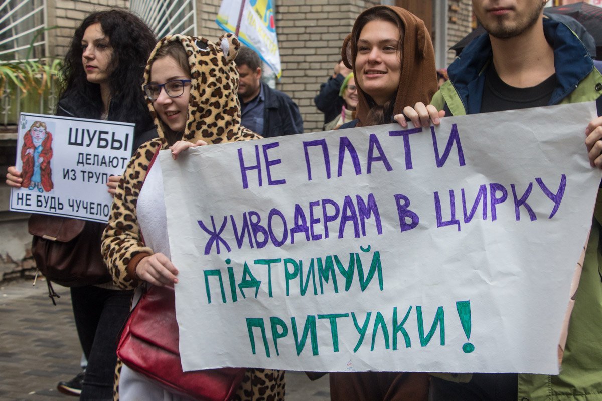 В центре Днепра горожане вышли на марш за права животных 14