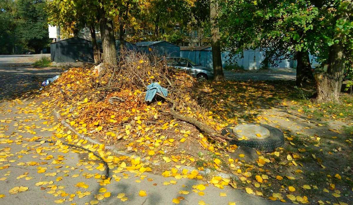 Мусор лежит во дворе с апреля В Днепре на Новоорловской свалку не убирают с апреля 1