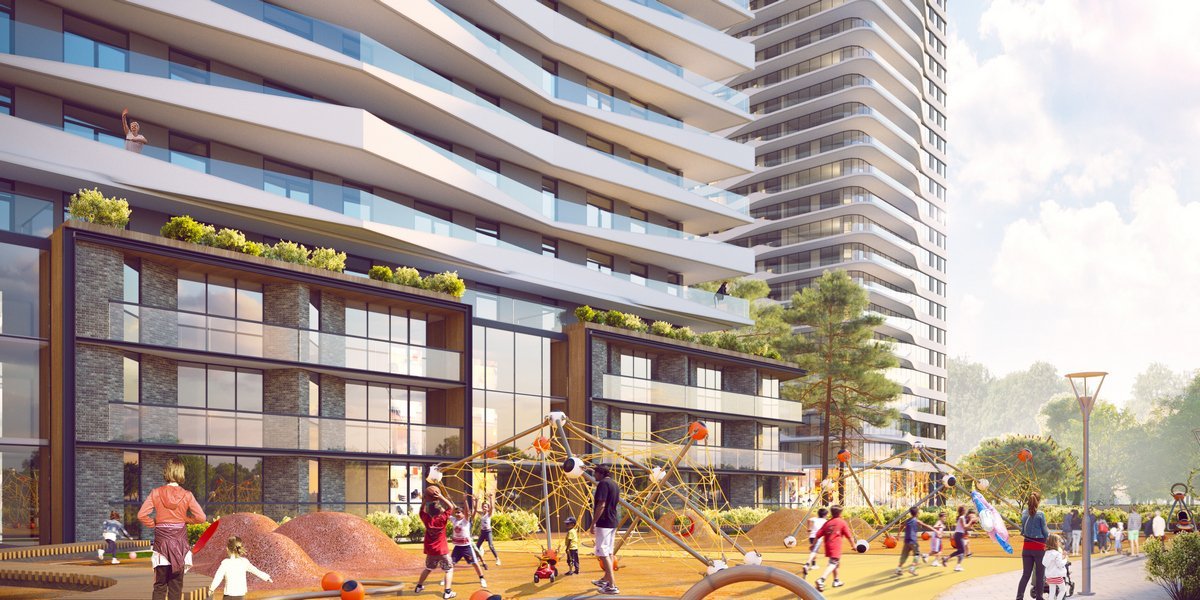 Детская зона рекреации с площадкой Детская зона рекреации с площадкой