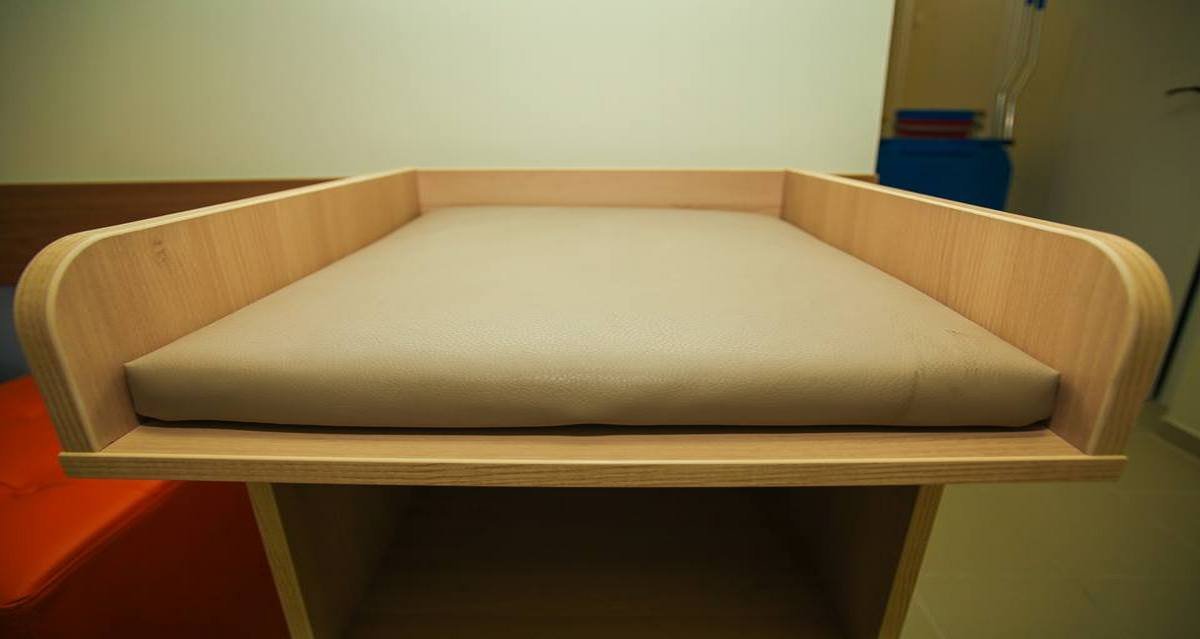 Пеленальный столик готов к приему самых юных пациентов