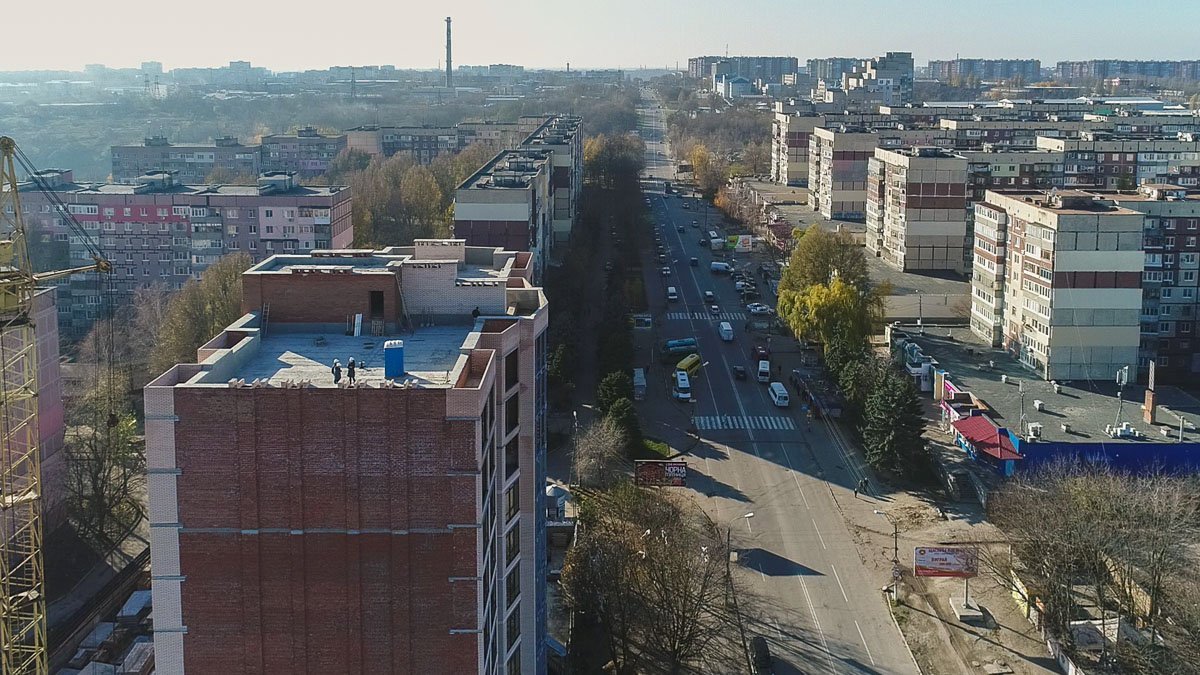 Бульвар Славы с высоты птичьего полета