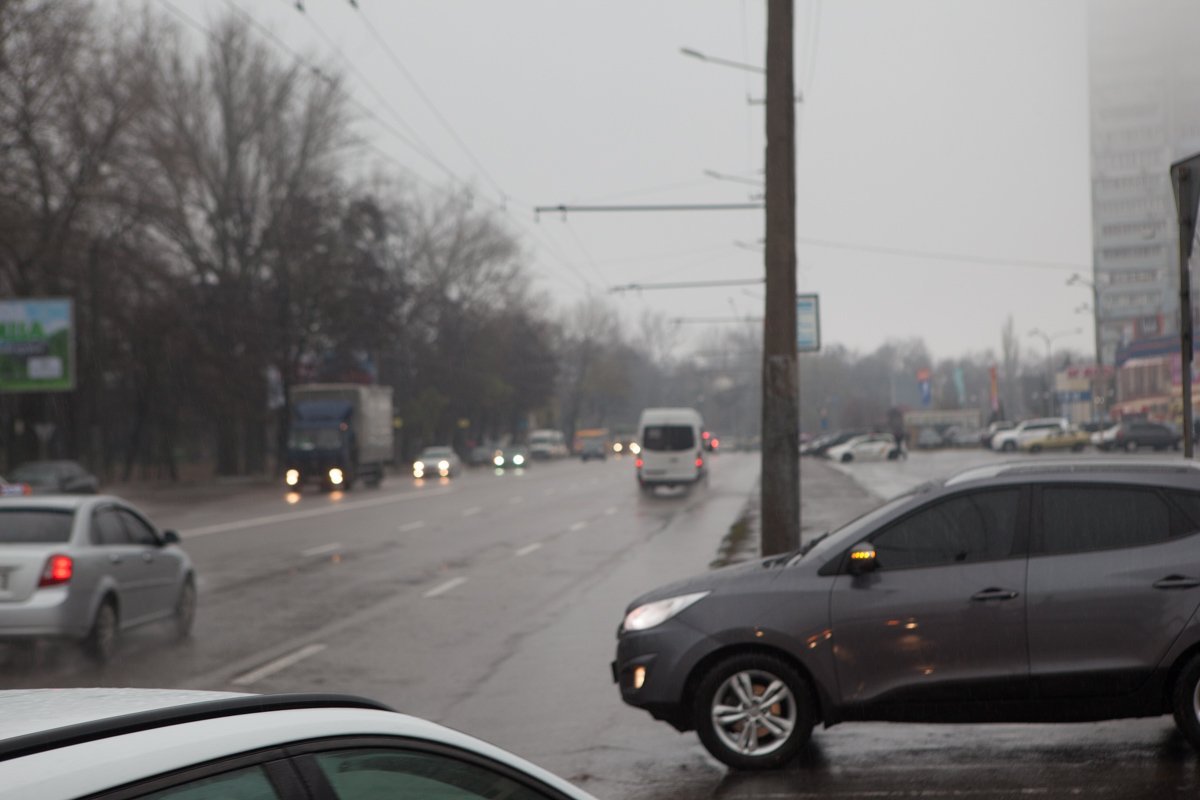 Днепр дождем встречает Петра Порошенко