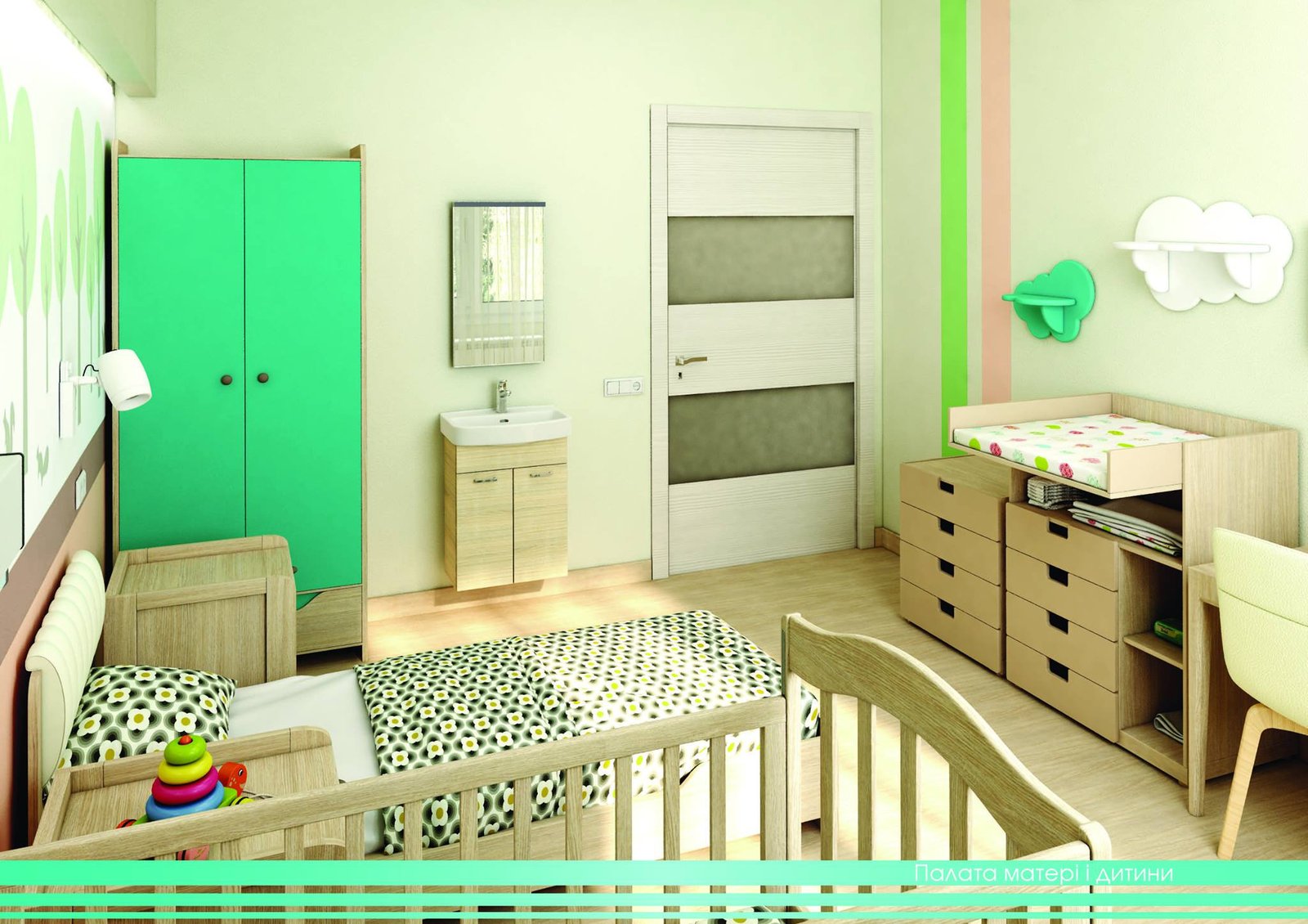 Палаты будут обставлены новой и яркой мебелью