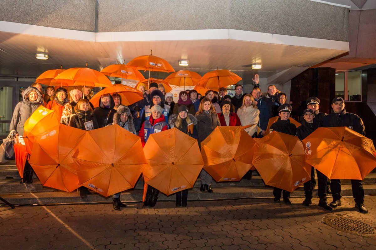Участники акции в Днепре Участники акции в Днепре