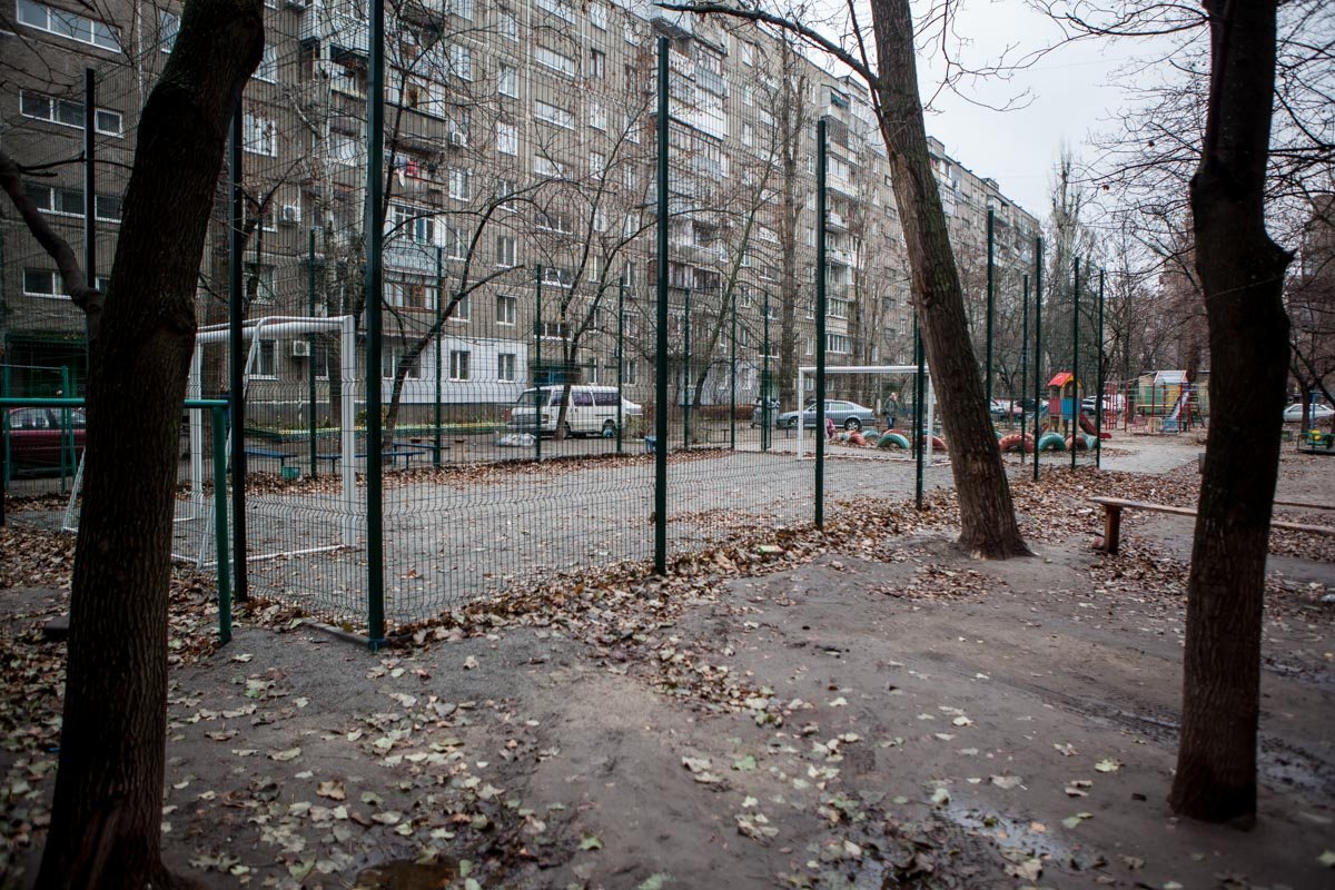 По всему двору уже давно лежат неубранные листья По всему двору уже давно лежат неубранные листья