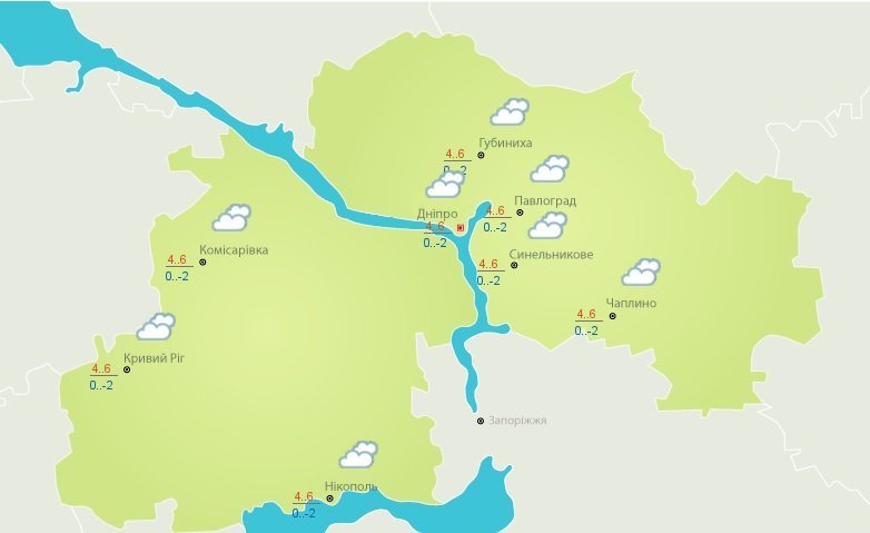 Погода на 8 декабря: в Днепре будет облачно и мелкий дождь 1