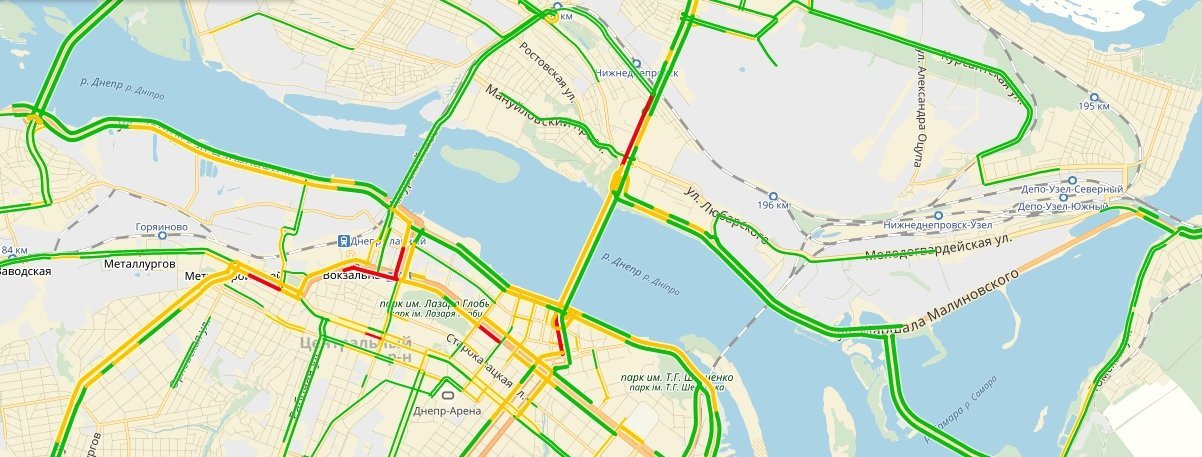 В Днепре образовались пробки В Днепре образовались пробки