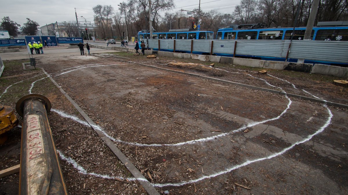 Контур для будущей установки буросекущих свай