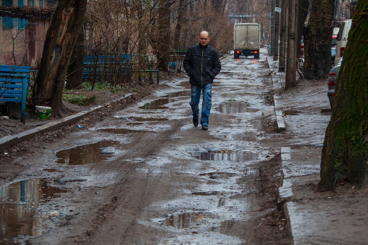 Грязь спасает от луж