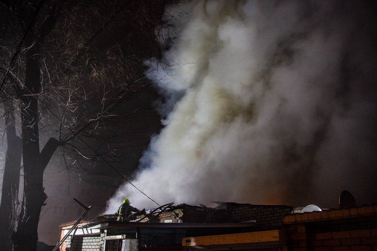 Весь район был в дыму