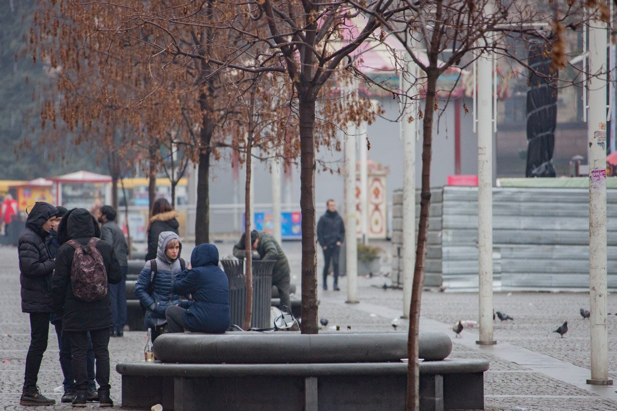 Город постепенно просыпается