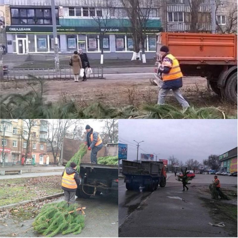 Работа коммунальщиков на улицах Днепра