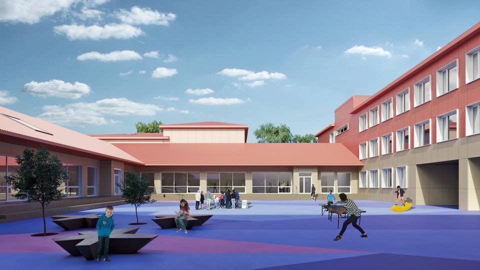 Один из двух вариантов реконструкции школы