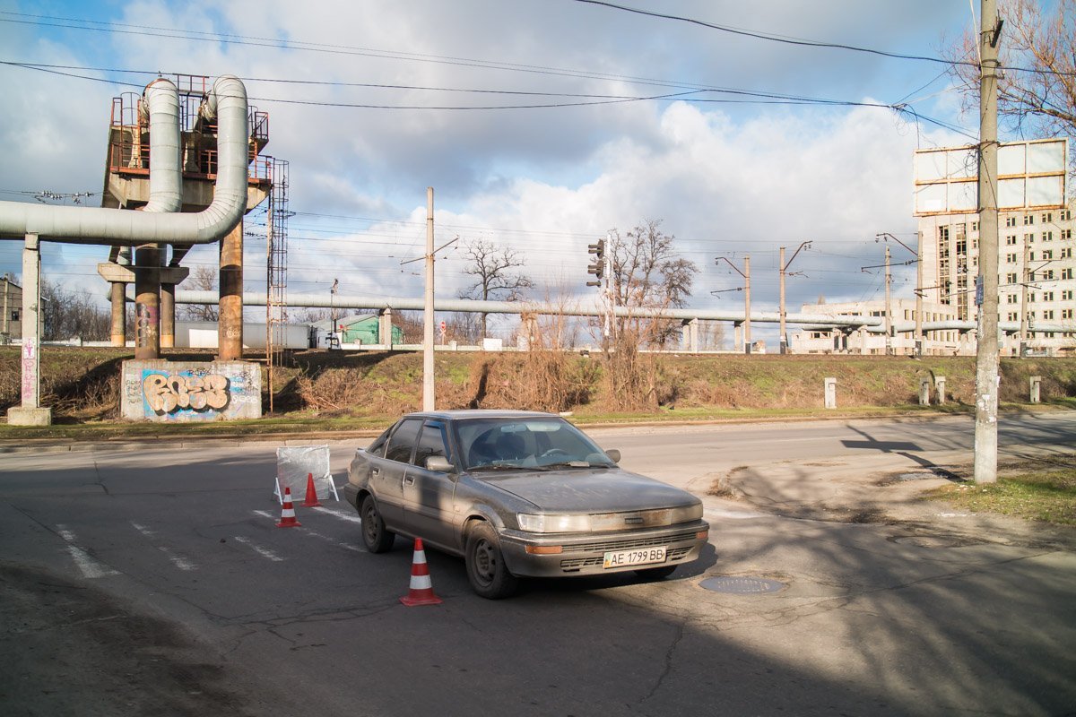Водителя ослепило солнце