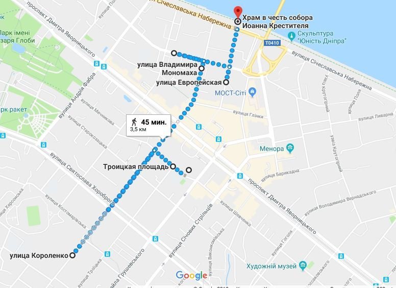 Маршрут крестного хода