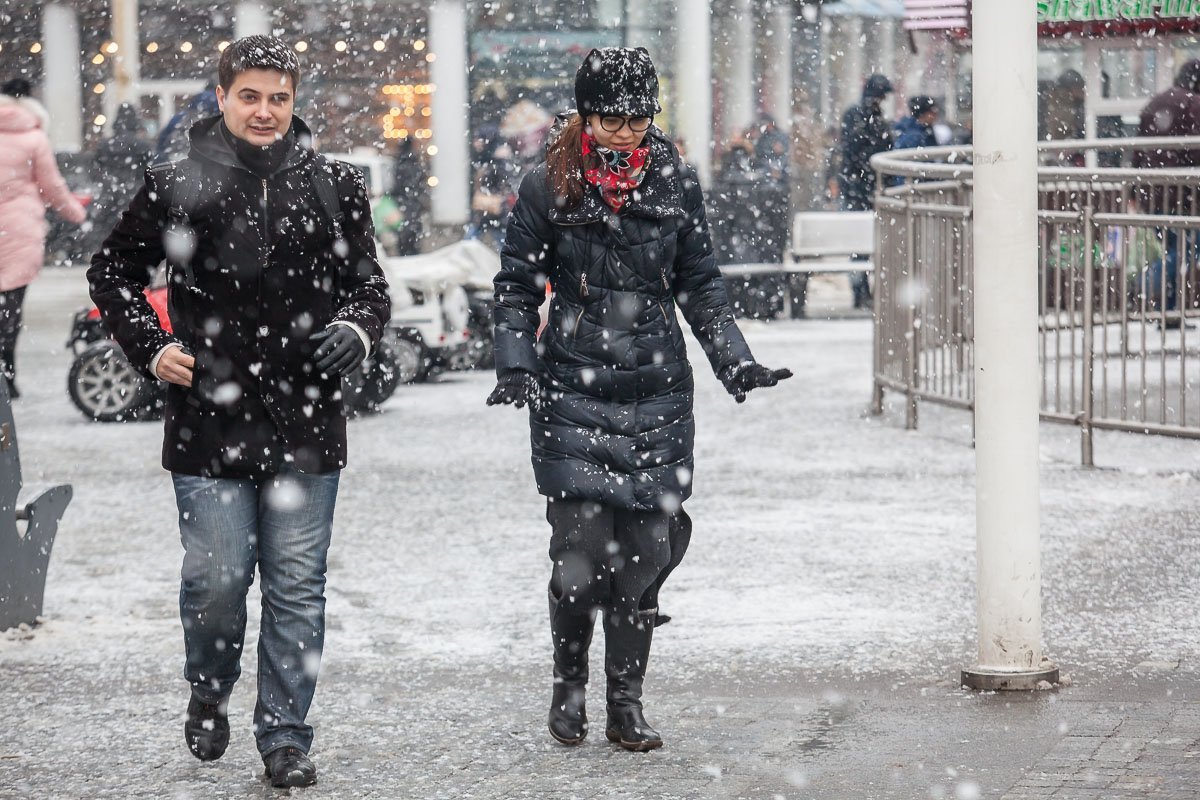 Настроение у жителей города - зимне-сказочное