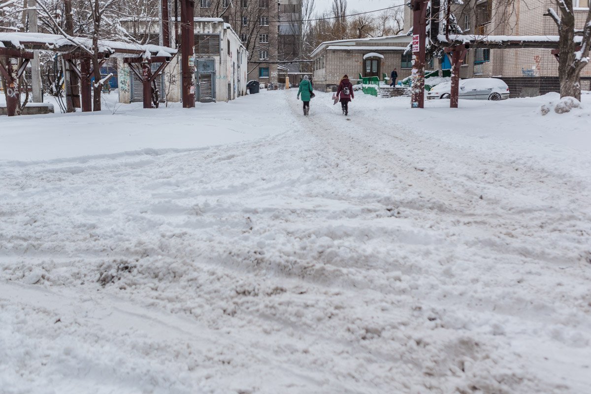 Студенты добираются до общежитий через снежные дебри  Студенты добираются до общежитий через снежные дебри
