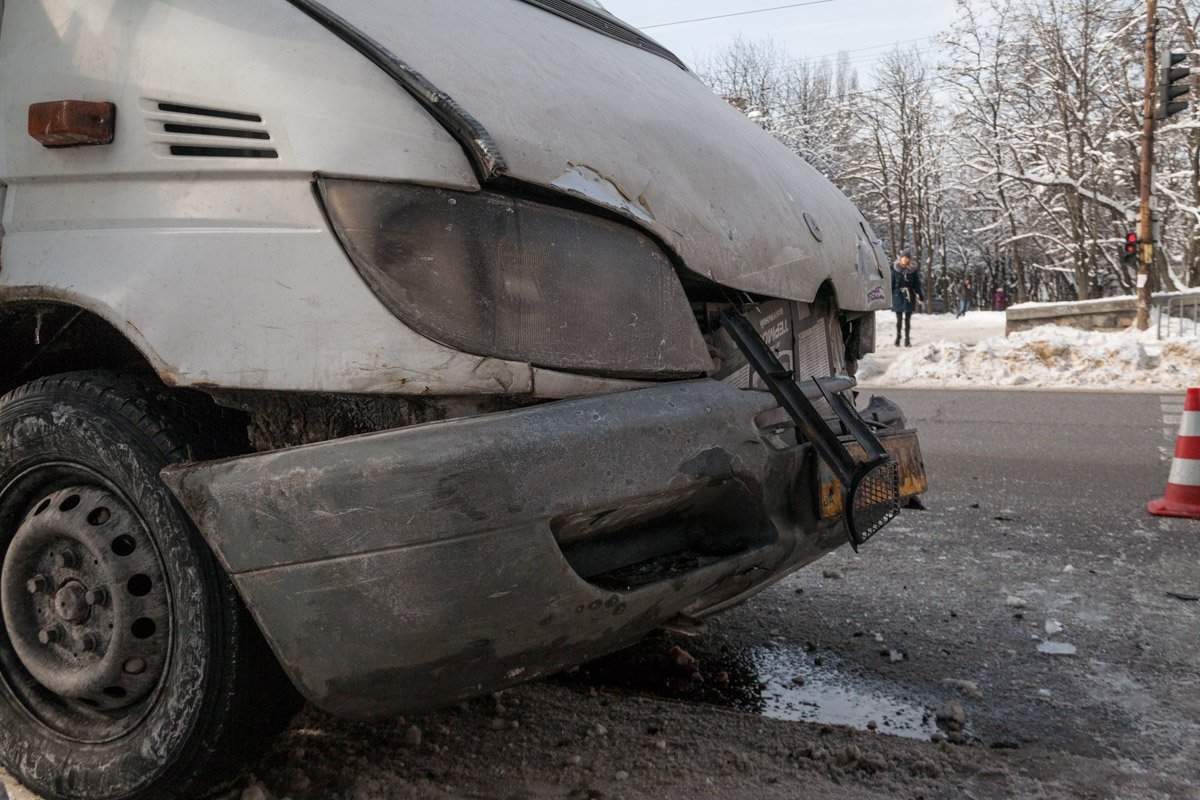 У маршрутки повреждения незначительные