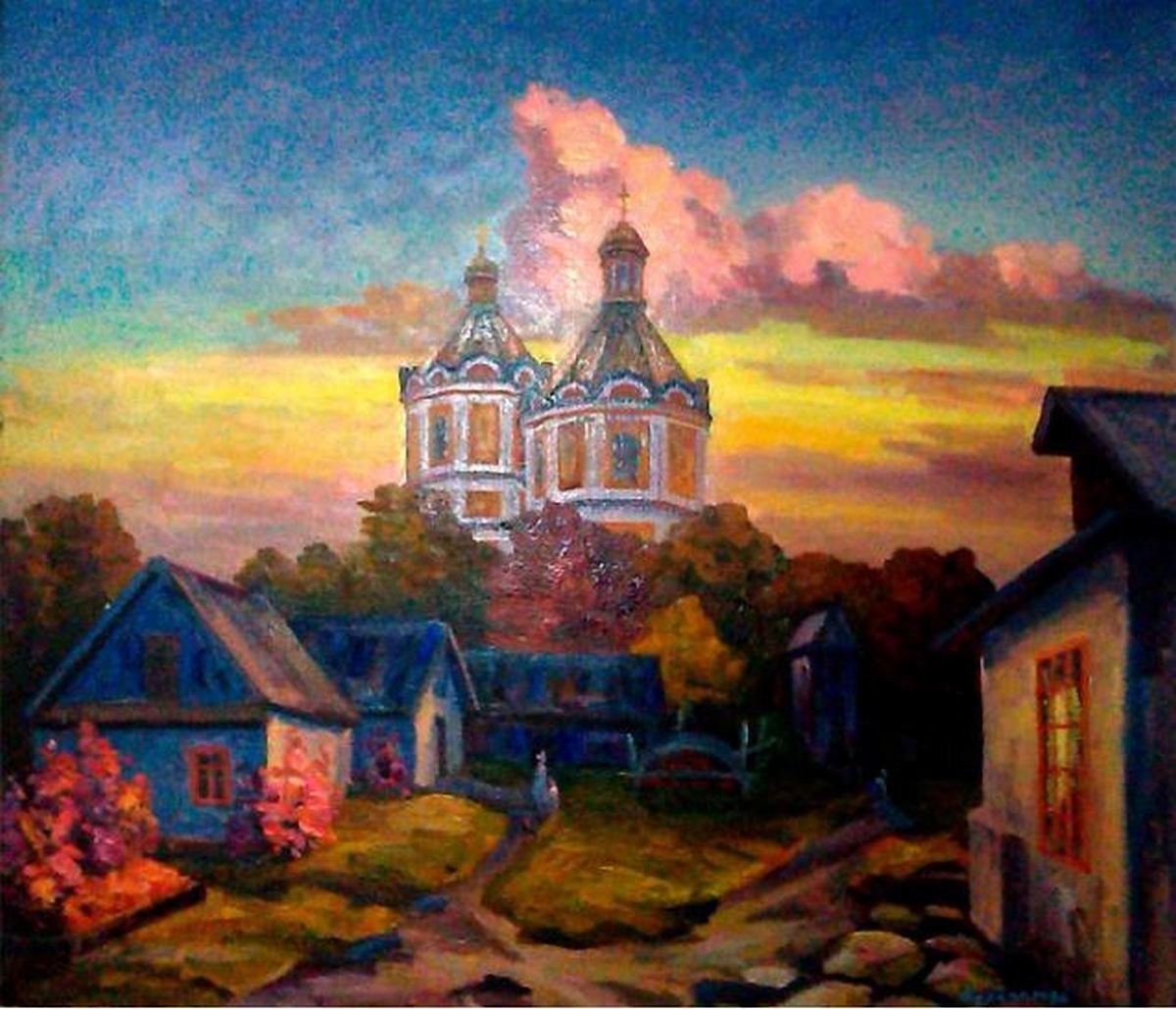 Михаил Кублик - "Вечер. Свято-Николаевская церковь", 1996 год