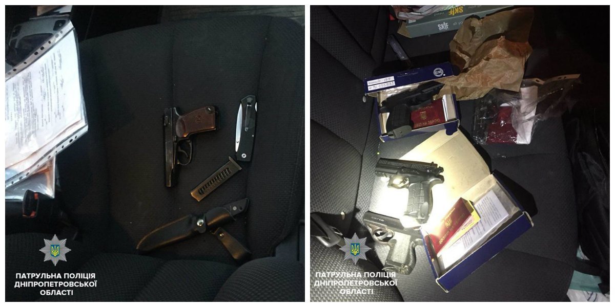 В салоне авто нашли оружие В салоне авто нашли оружие