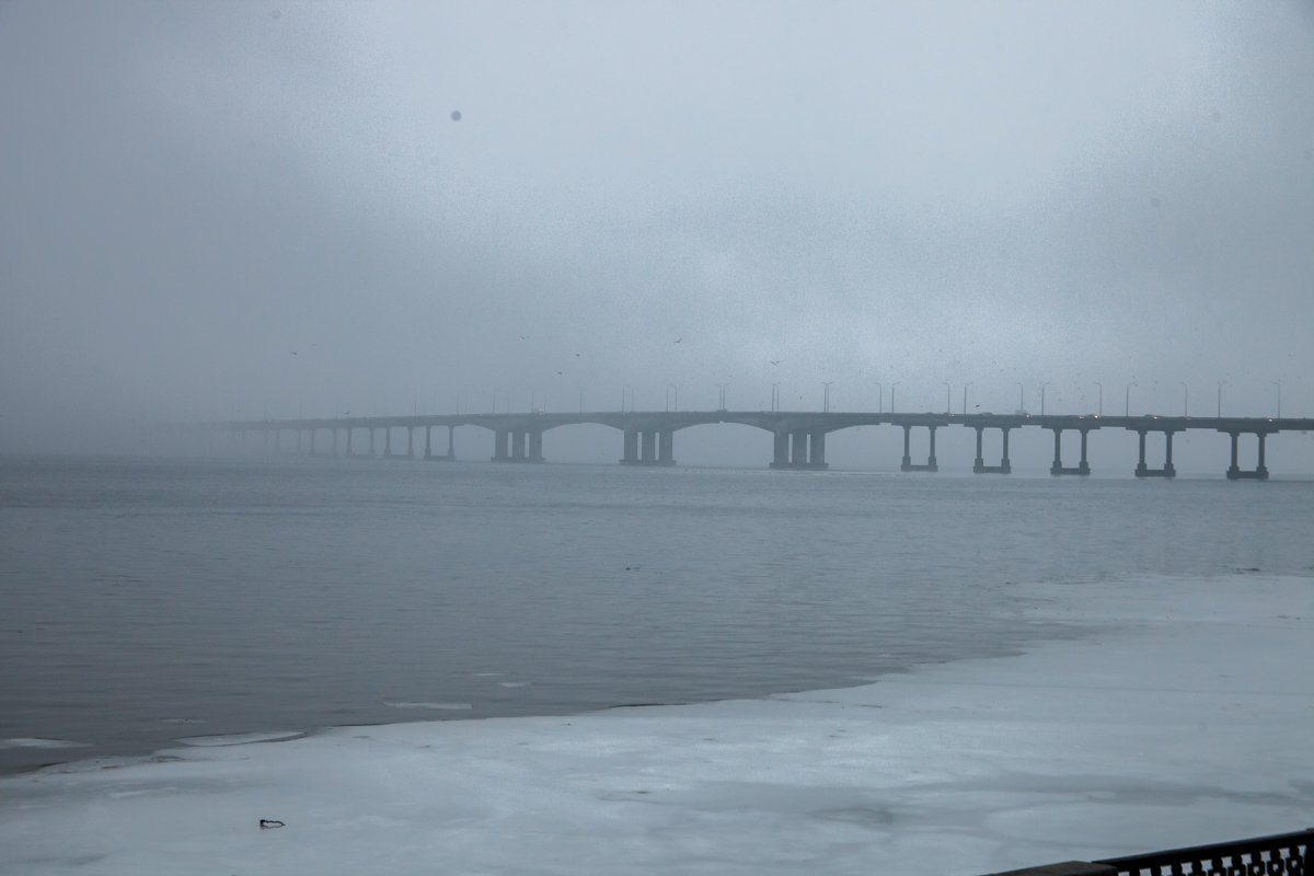 Новый мост в тумане
