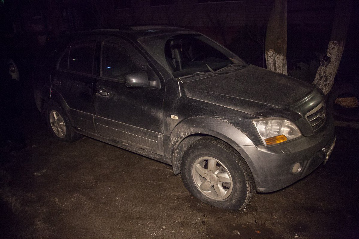 Kia был со спущенными колесами