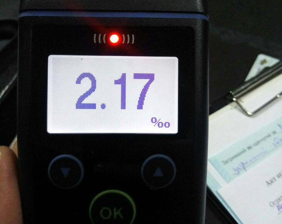 2,17 промилле алкоголя - средняя стадия опьянения