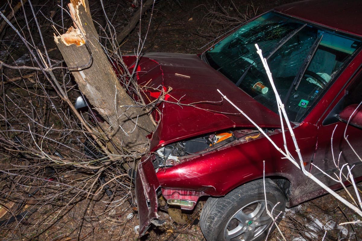Skoda вылетела в балку на Тополе Skoda вылетела в балку на Тополе