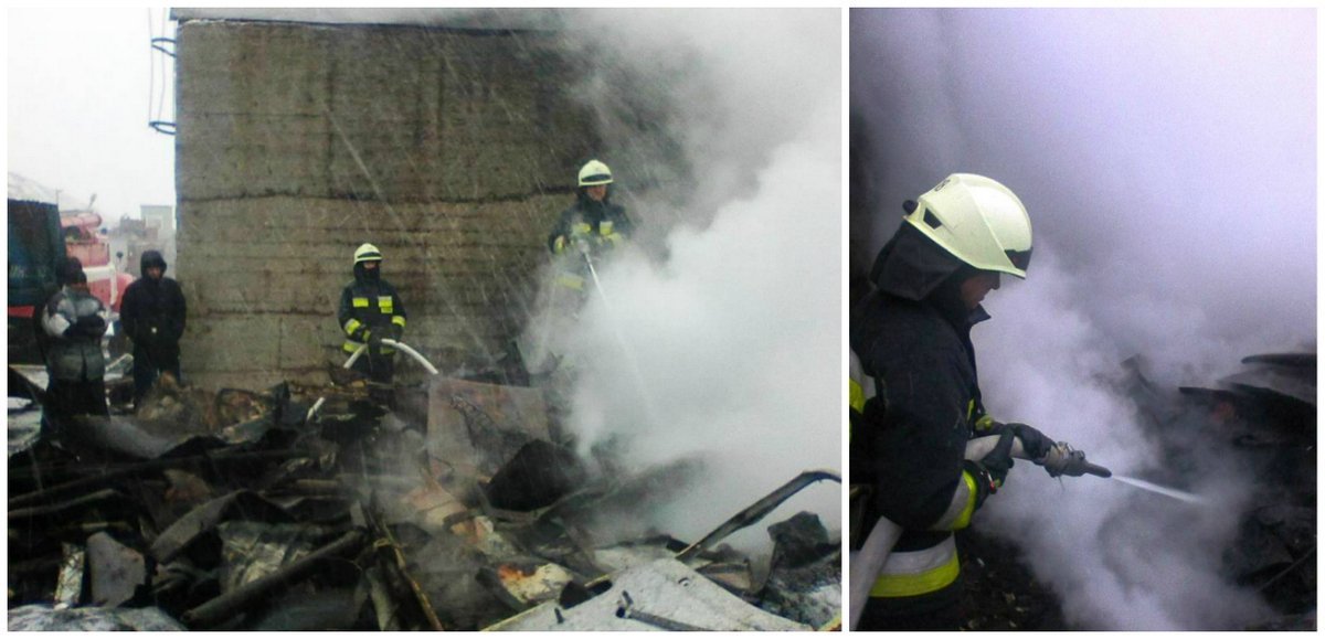 На улице Александра Оцупа произошел пожар на территории частного предприятия