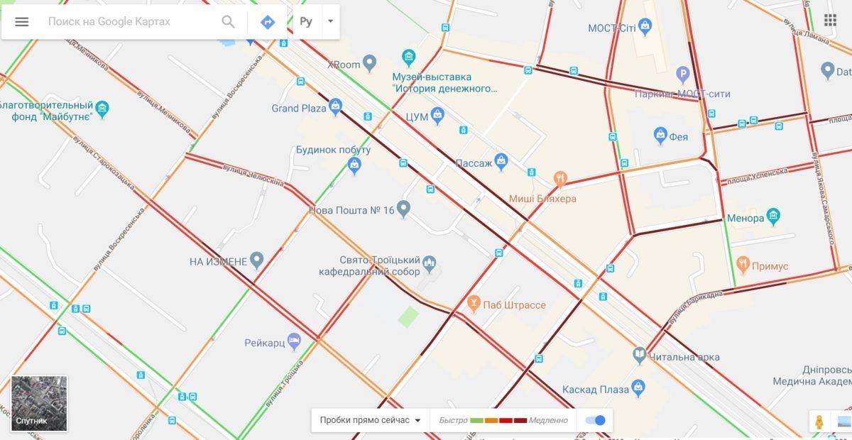 Сильные робки наблюдаются и в районе торгового центра Мост-сити