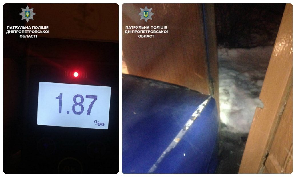 В Днепре пьяный водитель ВАЗ, уходя от погони, протаранил ворота частного дома 1