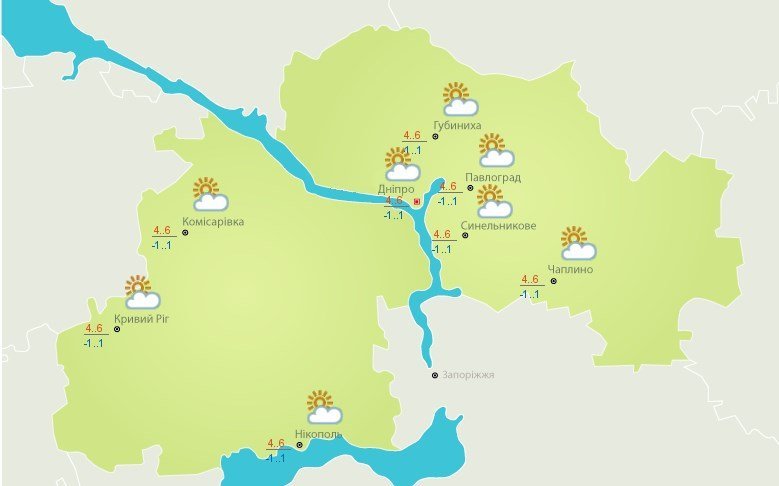 В Днепре будет облачно В Днепре будет облачно