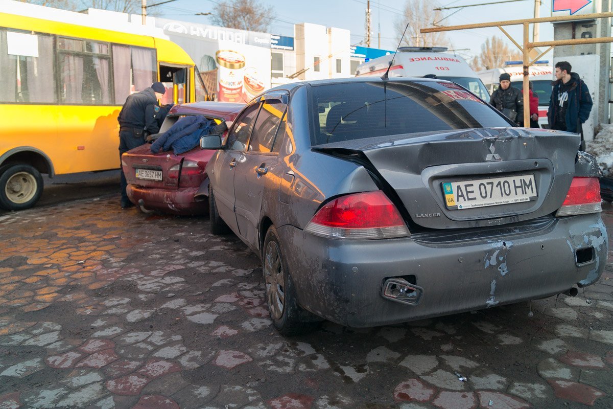 В момент аварии в Mitsubishi никого не было