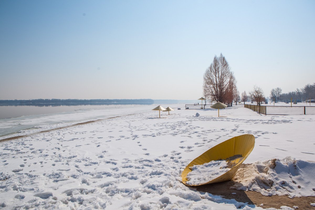 Центральный пляж практически не изменился