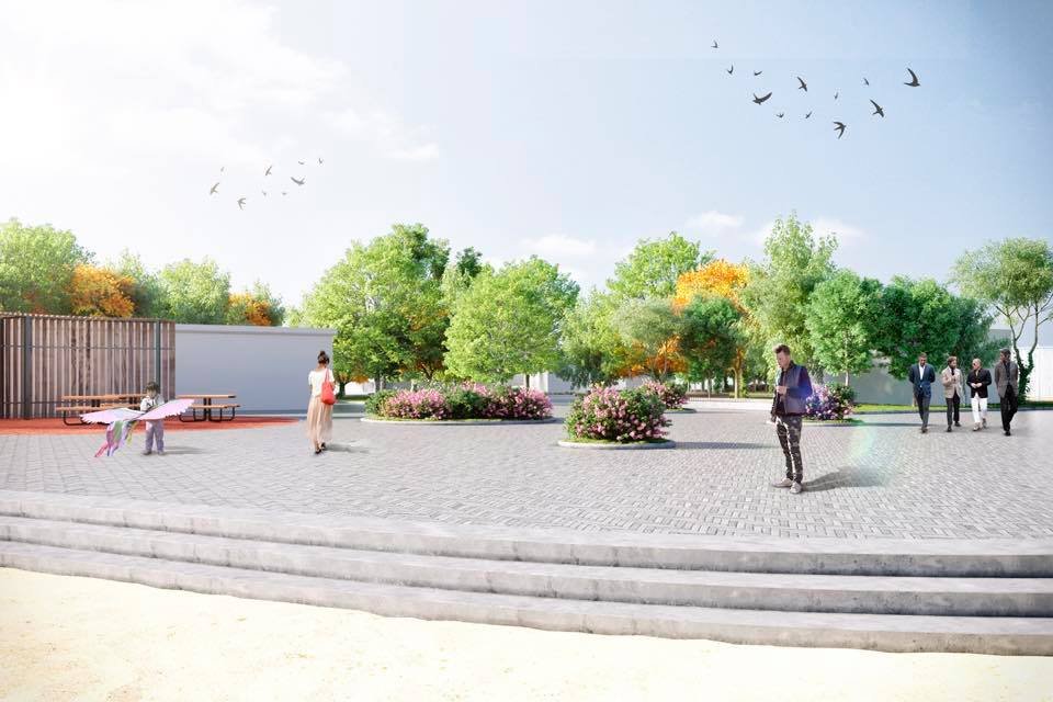 Планируется устелить землю плиткой Планируется устелить землю плиткой