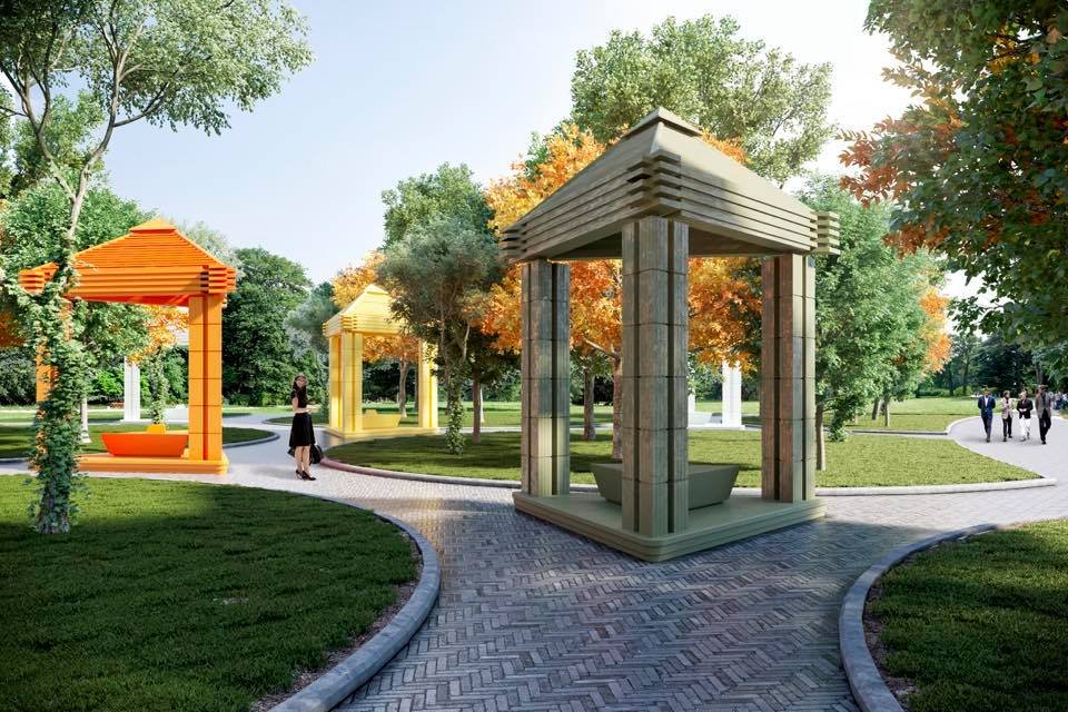 В парке также хотят установить разного рода беседки В парке также хотят установить разного рода беседки