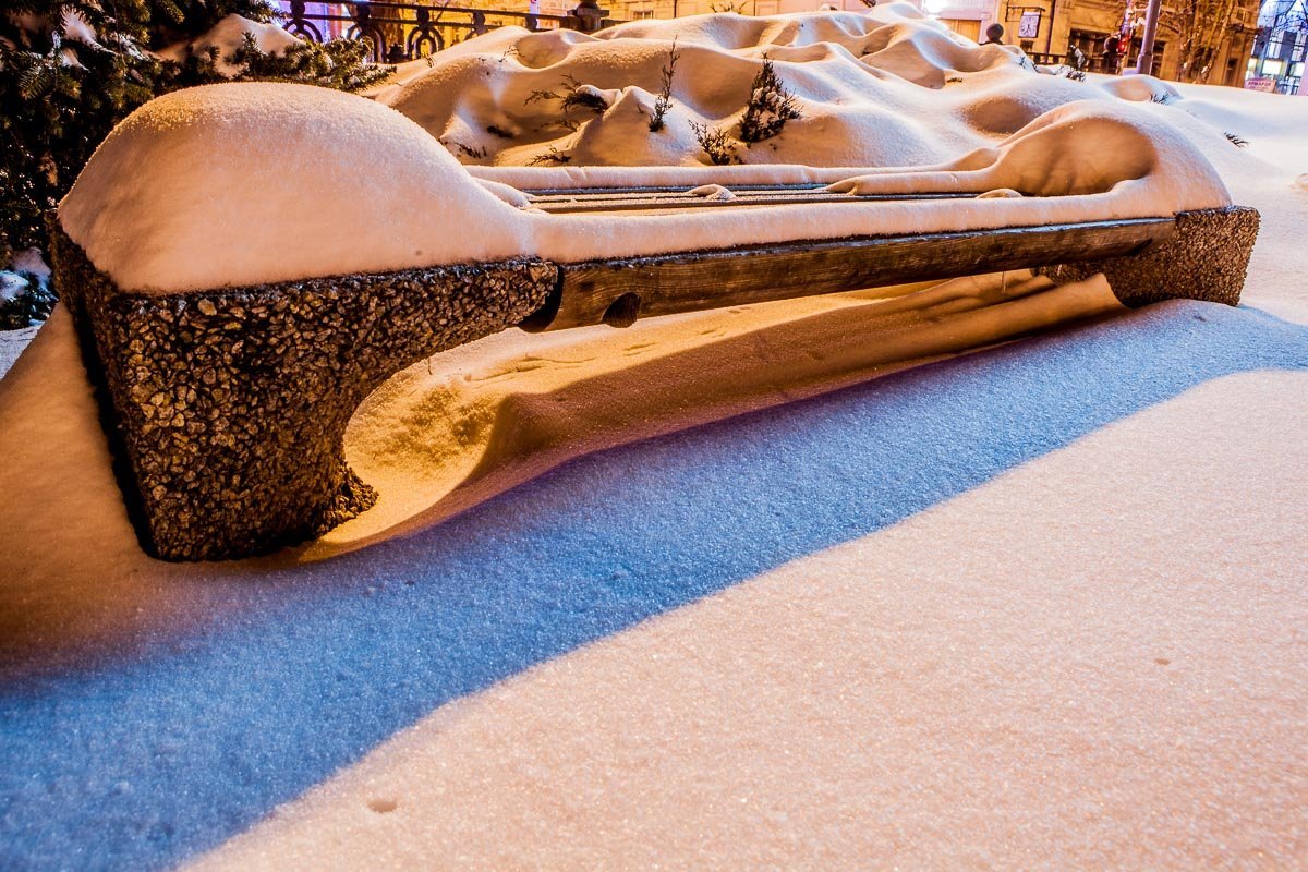 На улицах холодно, но ветра нет