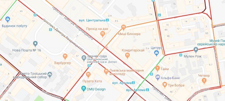 В пробках стоит центральная часть Днепра В пробках стоит центральная часть Днепра