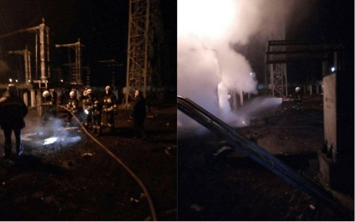 Момент тушения пожара Момент тушения пожара