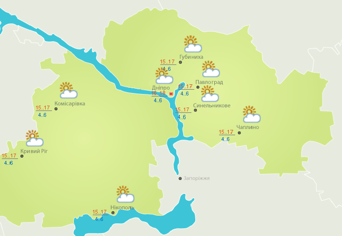 Днем в Днепре будет держаться пасмурная погода, а вечером небо станет чистым и ясным Днем в Днепре будет держаться пасмурная погода, а вечером небо станет чистым и ясным