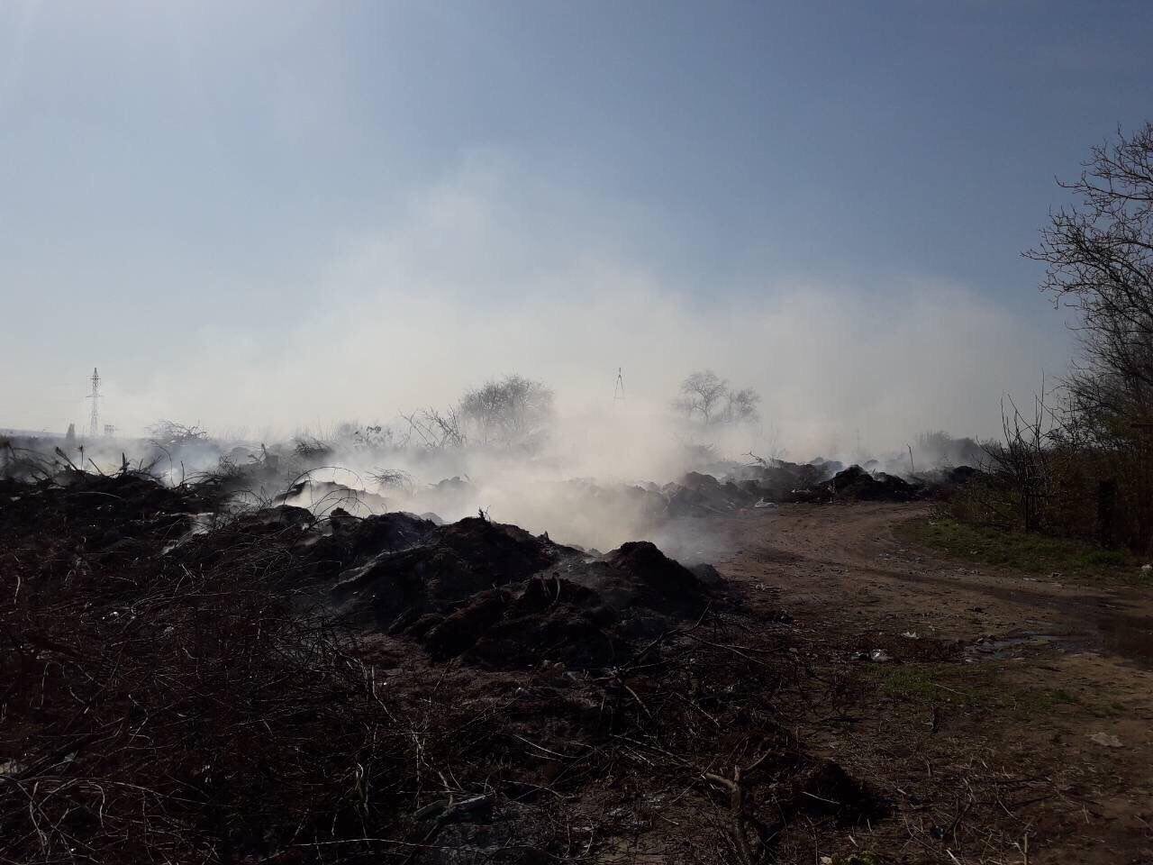 Гора мусора образовалась прямиком возле Новоклочковского кладбища