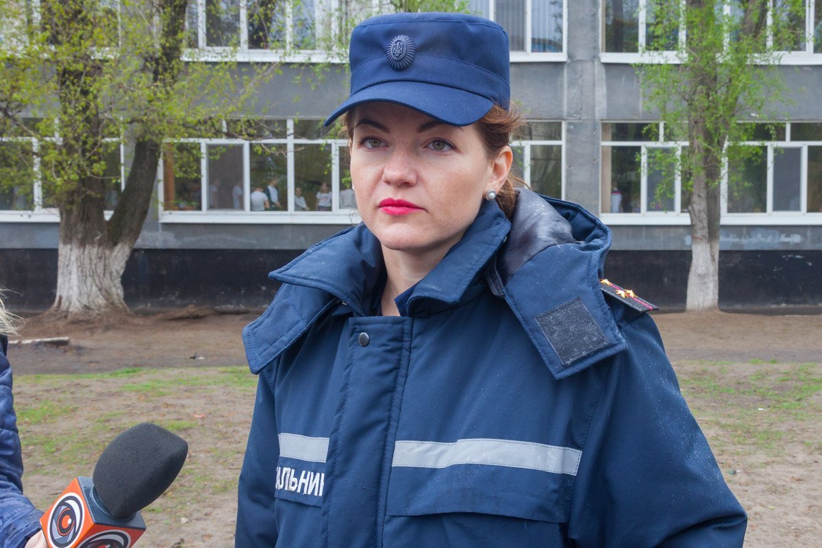 Пресс-секретарь ГУ ГСЧС в Днепропетровской области Дарья Гречищева