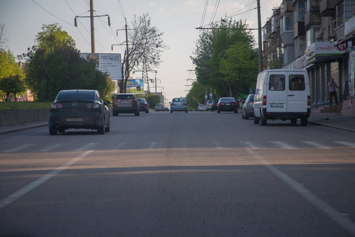 В некоторых местах разметка стерлась