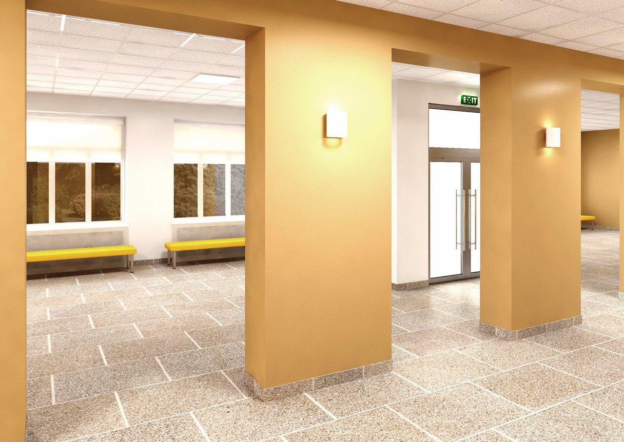 В коридорах появится больше светлых цветов